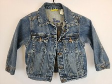 Oshkosh B'Gosh Toddler Size 4T Snap Button Denim Blue Jean Jacket EUC