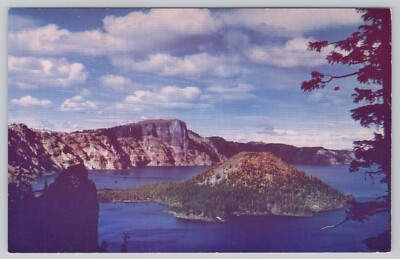 Lake atop Extinct Volcano Cascade Mountains Oregon Chrome Unposted PC