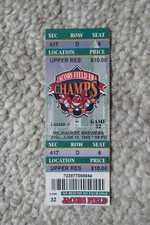 CLEVELAND INDIANS VS MILWAUKEE BREWERS 6/10/1999 TICKET ~ DAVE NILSSON (2 HRs)
