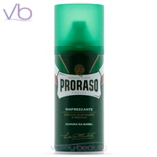 PRORASO Green Shaving Foam | Natural Refreshing Mousse - Eucalyptus and Menthol
