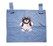 Teddy Bear Baby Quilt Crib Blanket Play Mat Wall Hanging Handmade 20"x30"