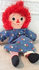 Vintage 1987 12" Playskool Raggedy Ann Doll I Love You Heart Pre-owned