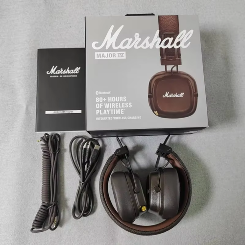 NEW Marshall Major IV 4 Bluetooth On-Ear Headphone wireless charging Brown New - Picture 2 of 8