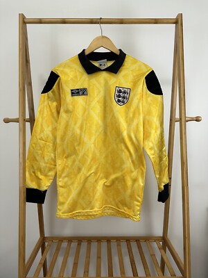 VTG England 1990-1991 Peter Shilton Home Goalkeeper Umbro Jersey Size 38/40 RARE