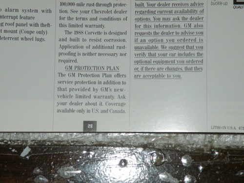 USED 1988 CORVETTE DEALER BOOK SALES BROCHURE CATALOG BOOK promo - Picture 7 of 7