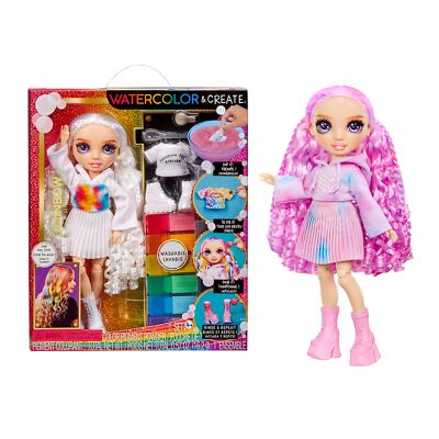 Watercolor & Create Fashion DIY Doll with Washable Watercolors + Tie-Dye Kit,...