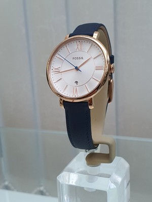 New FOSSIL Ladies Watch Blue Navy & Rose gold plated RRP£189 