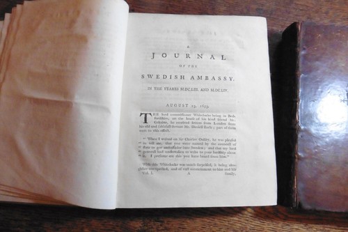 WHITELOCKE 1772 1ST ED SWEDISH AMBASSY MUCH ON OLIVER CROMWELL SWEDEN CIVIL WAR - Picture 10 of 12
