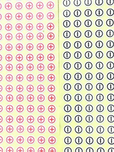 1 Piece Positive And Negative Label Stickers - Picture 10 of 12