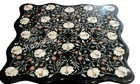 Square Black Marble Party Table for Celebration MOP Inlay Work Coffee Table Top