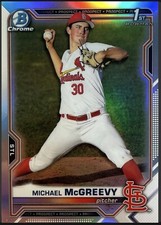 2021 Bowman Draft Chrome Michael McGreevy 1st Bowman Refractor Parallel #BDC-91
