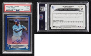 2022 Topps Chrome Rookie Blue Refractor /150 MJ Melendez PSA 9 MINT Auto RC