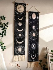 1 Pair Wall Hanging Tapestry Sun Moon Spiritual Astrological Home Decor 2pcs