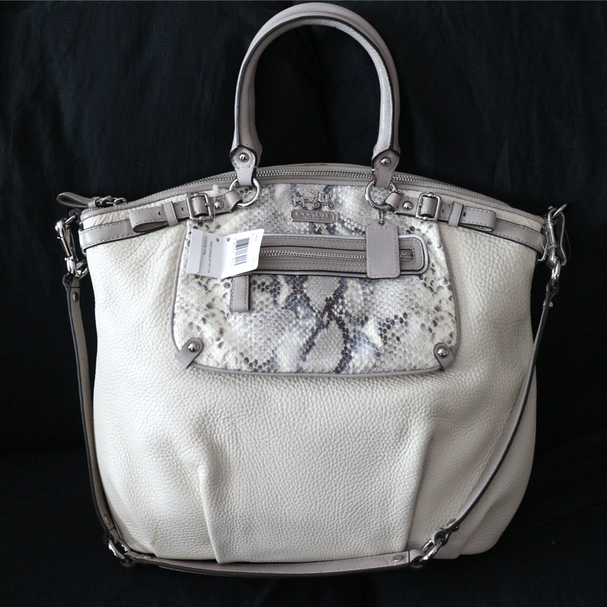 バッグ COACH Madison Whipstitch Tote Bag rare Coach Madison Tote