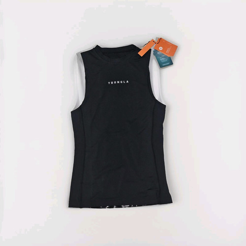 YoungLA 341 Blitz Black Compression Tank Top SZ Sm Muscle Tank Hydro cool NWT