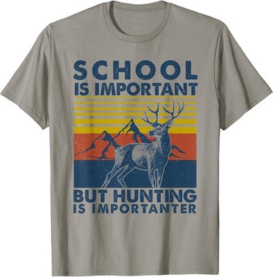 Hunting is Essential: Fun Deer Hunting T-Shirt for Outdoor Enthusiasts