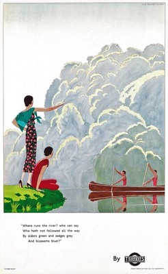 Art Deco 1931 Canoeing Poster - Vintage Style by Marty-Andr-Édouard 24x32   ️