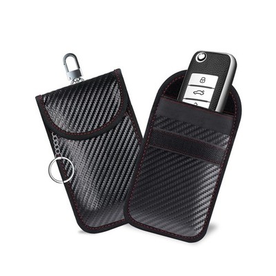 2-Pack Faraday Key Fob Protector, 3.15''X5.12'' Double-Layer Carbon Fiber Mater...