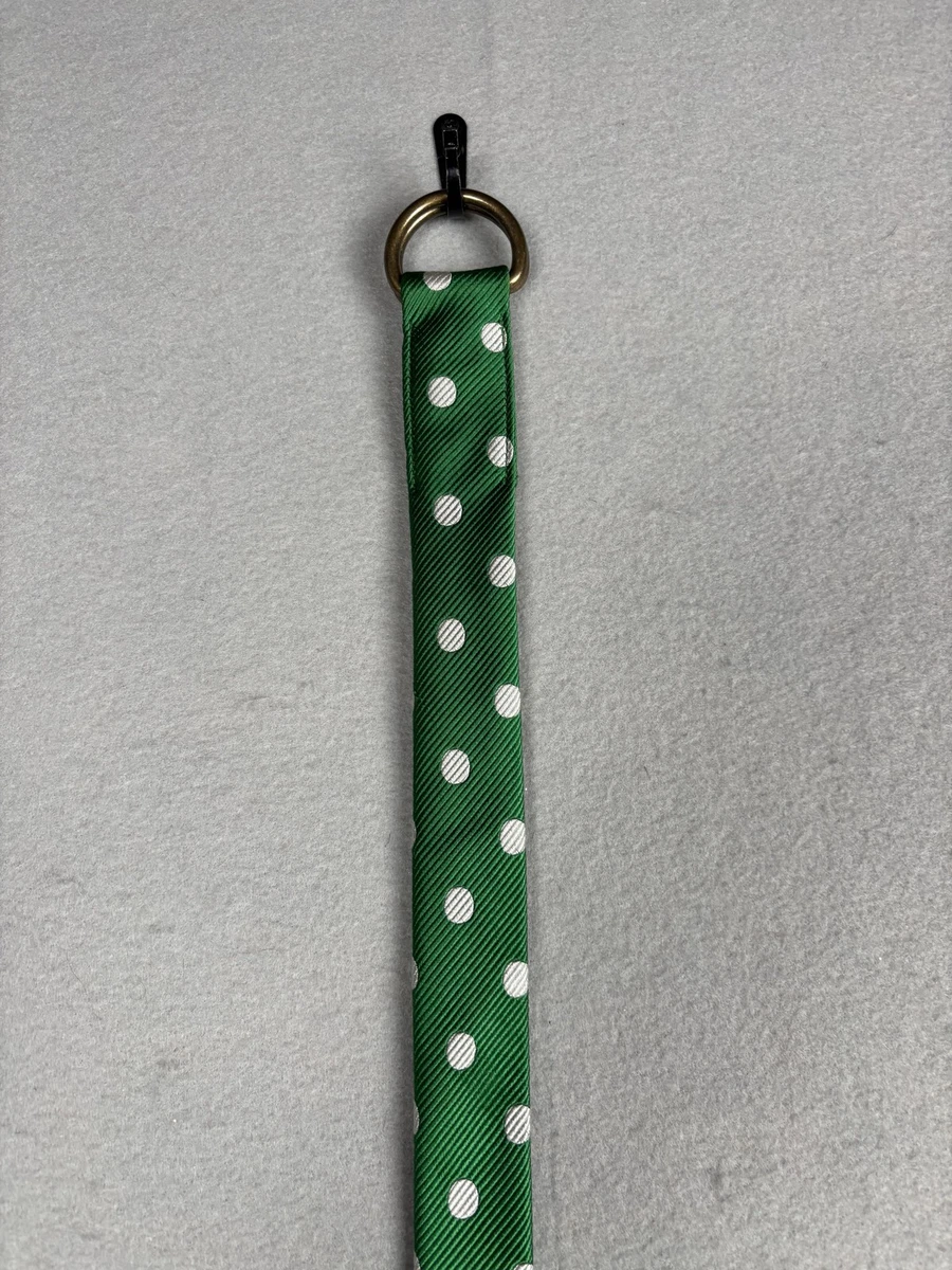 New J.Crew M/L Green Rhinestone Belt Adjustable NEW J. Crew Skinny Belt Green Leather Brass Studded Size  main image 4