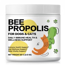 Bee Propolis Powder Supplement for Dogs  Cats, Fresh Breath  Gum White