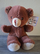 VINTAGE Russ Teddy Brown Plush Stuffed Bear, Small 6-14 in, 1979, MPN 501