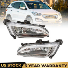 For Hyundai Santa Fe Sport 2013-2016 Front Pair Chrome Fog Lights For Hyundai Santa Fe Sport 2013-2016 Front Pair Chrome Fog Lights