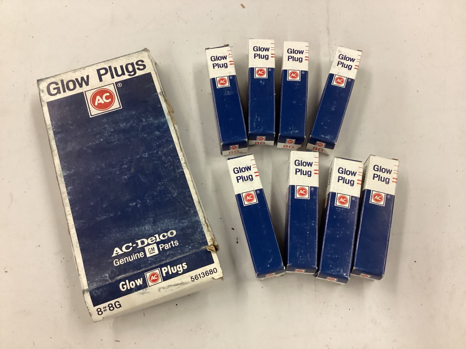 NOS AC Delco 9G Glow Plugs 25163212 Pack Of 8 OE Diesel Engines 6.2L 6.7L