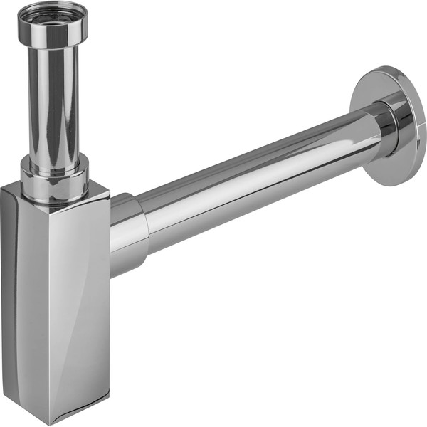 "Design-Flaschensiphon 32 Mm (Rp 1 1/4\") Verchromt Inkl. Rosette FüR Waschtische"-image
