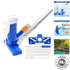 Efficient Above Ground Pool Cleaner - Handheld Jet Vacuum with 5-section Pole
