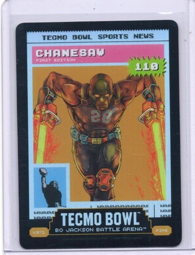 2026 Bo Jackson Battle Arena Chanesaw Devon Achane Tecmo News Battlefoil #N371