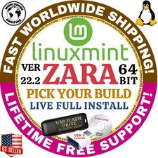 LINUX MINT 22.2 ZARA LATEST BUILDS ISO CINNAMON, XFCE, MATE, DEBIAN | DVD, USB