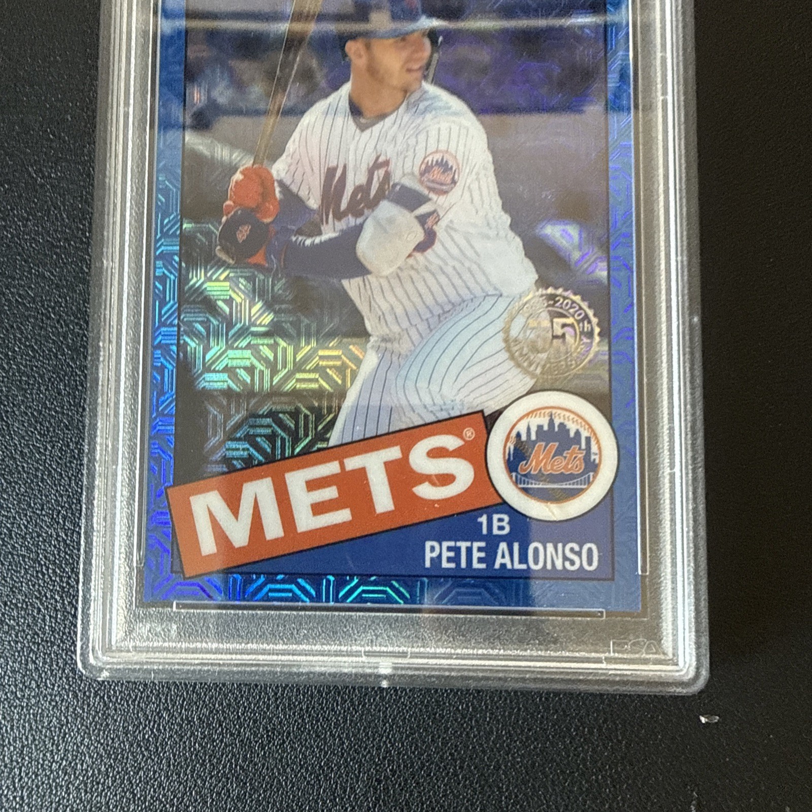 2020 Topps - Silver Pack 1985  Pete Alonso Blue Refractor #26 /150 PSA 10 view 5