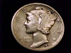 1930-S  Mercury Dime,  Very Good Grade.