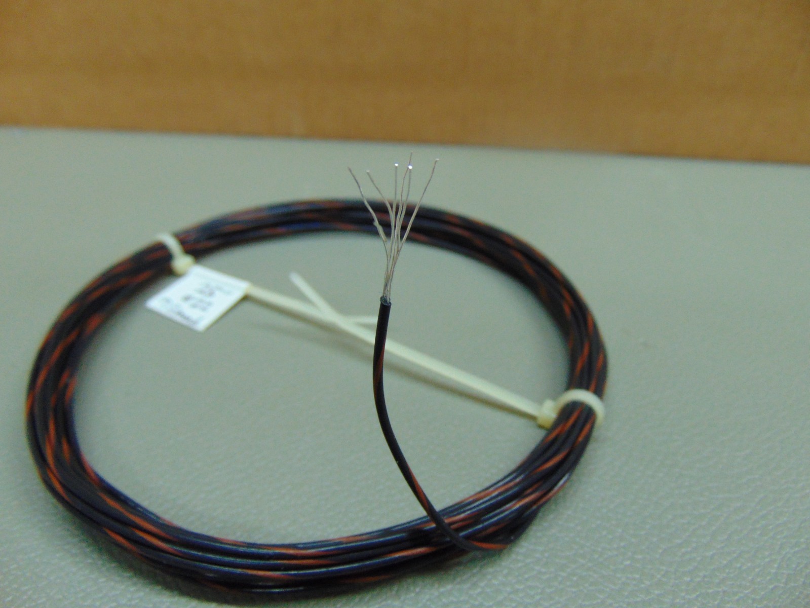 25 ft 22 AWG Silver Plated PTFE (Teflon) Wire Black/Red 7 strands Vintage SPC