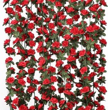 10Pcs 2.5m Artificial Flower Garland with Fake Rose Flower Vine Greenery Garland