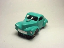 T-JET MODEL MOTORING TURQUOISE WILLYS  SLOT CAR BODY. NEW