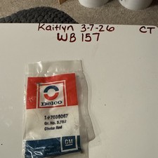 (1) GM 7036067 Carburetor Choke Rod, Made In USA, Sold Individually