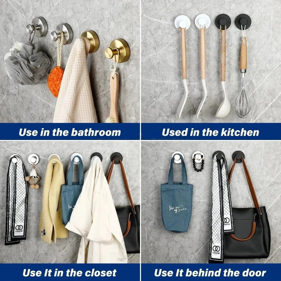 Suction Cup Hooks for Wreaths Holder on Glass Window Door, Heavy Duty Hooks UK - Image 2 of 4