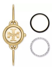 NEW Tory Burch Miller Gold Watch Stainless Steel Bangle Set TBW6015SET. New $310