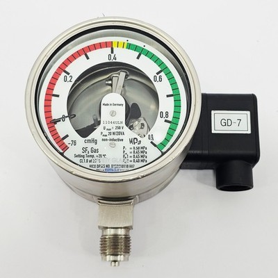 WIKA GDM-100 Typ: 133.52.100 SF6 Gas Dichte Monitor -76cmHg 0.9 Mpa #8