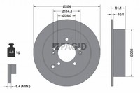 2X Pagid Bremsscheibe 54340NC FüR Hyundai Santa FÉ 1 SM Ix35 LM EL ELH Tucson JM