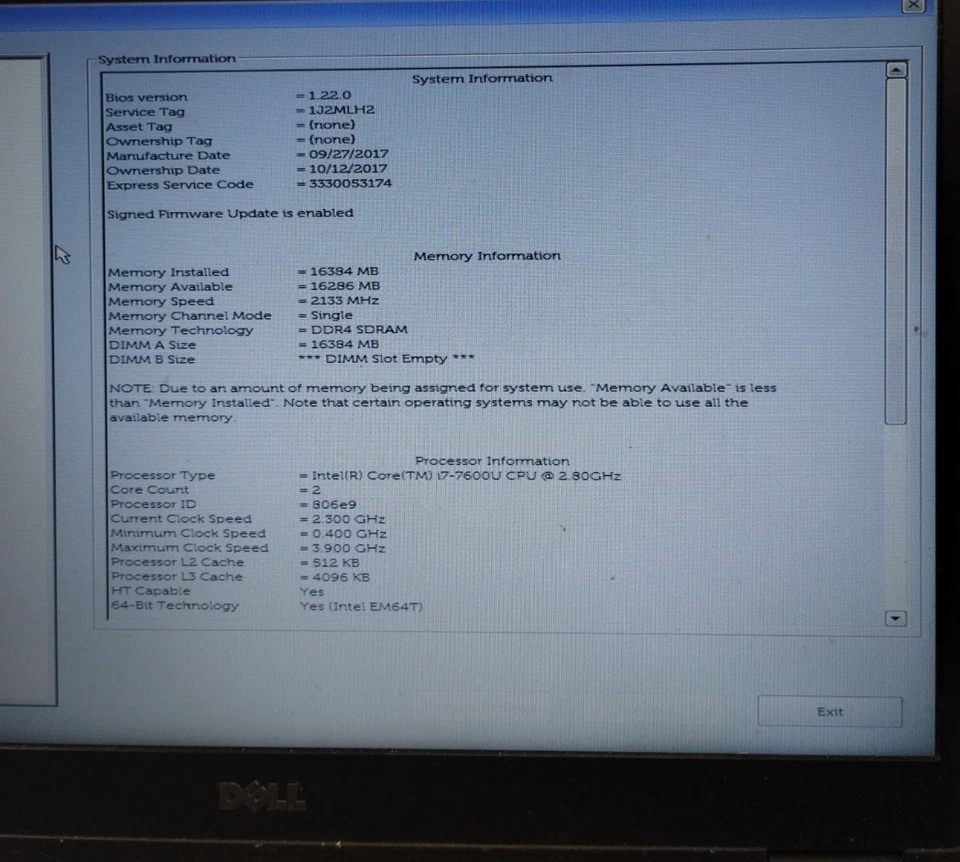 Dell Latitude 5480 14" Laptop i7-7600U 16GB RAM 256GB SSD Win 11 Pro H3637 - Image 2 of 4