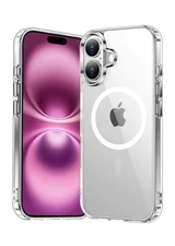 Clear Case for iPhone 16 Plus/16 Pro Max Non-Yellowing Shockproof Bumper Cover