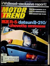 Motor Trend Magazine Vtg Jan 1976 Renault R-5 Datsun B-210 Chevette Comparison