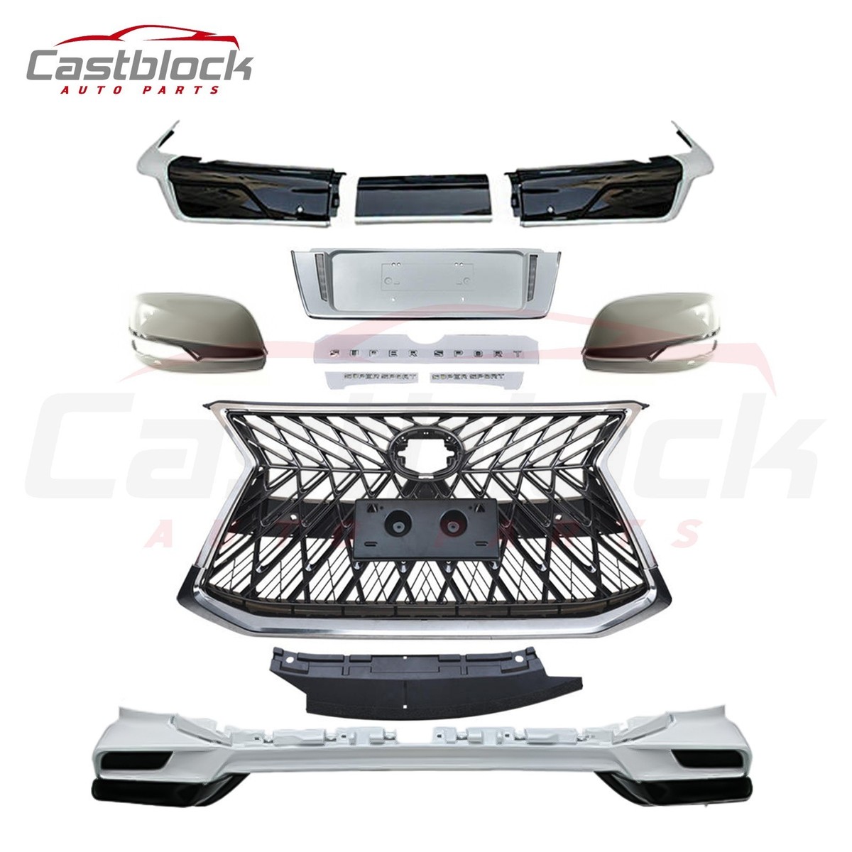For 2016-2021 Lexus LX570 TRD Style Front&Rear&Mirror Cover