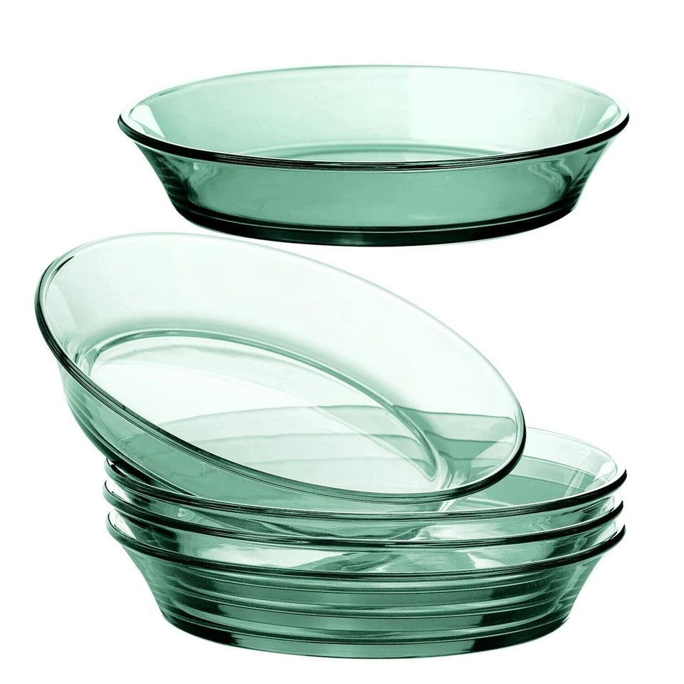 Cuenco de sopa y pasta de vidrio, platos de comida de vidrio transparente de cobalto, circular D... Foto 4 de 4