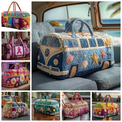 Boho Reisetasche Van-Style Gesteppte Wochenendtasche Unisex Reise Sport Tasche