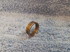 ALASKA Handcrafted Washington Quarters coin ring, size 6 -1/2 2008