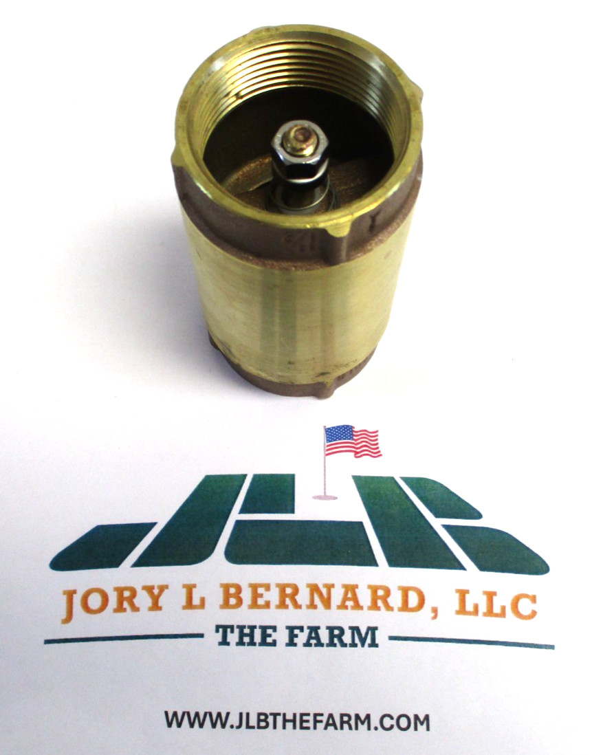 UNBRANDED, 1" FNPT BRASS INLINE SPRING LOADED INLINE CHECK VALVE, 200-PSI, NOS