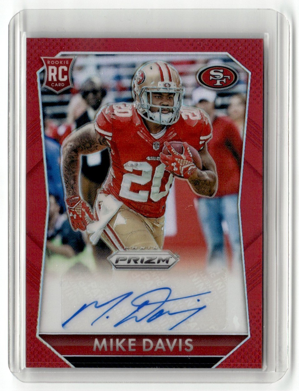 Mike Davis Panini Prizm Rookie Signatures #RSMD Red